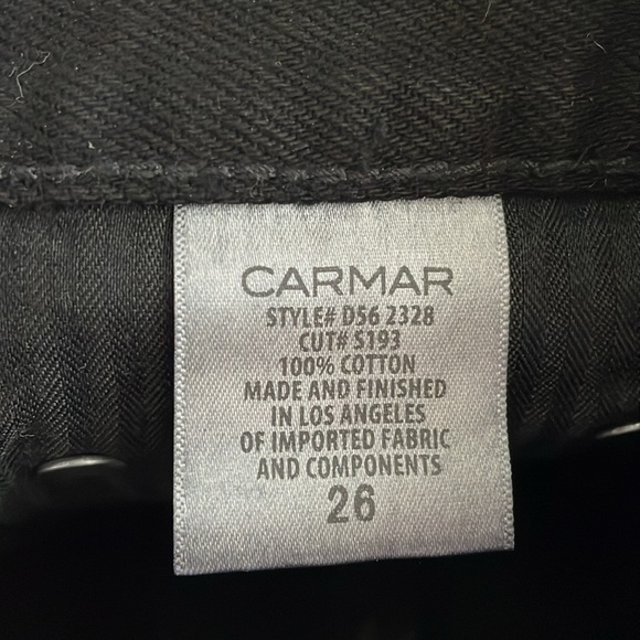 Carmar Black Ripped Jeans size 26 NWT - Picture 7 of 8